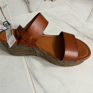 Maurices Brown Wedge Sandals